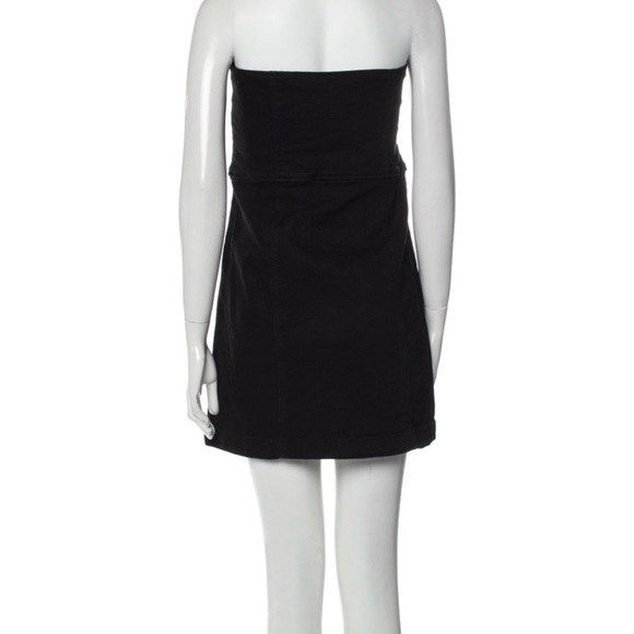 Reformation Black Strapless Button-Front Dress - Picture 2 of 2